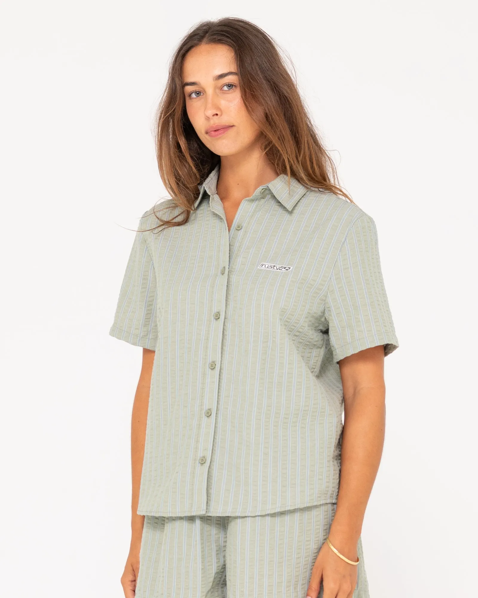 Stripy Girl Short Sleeve Shirt