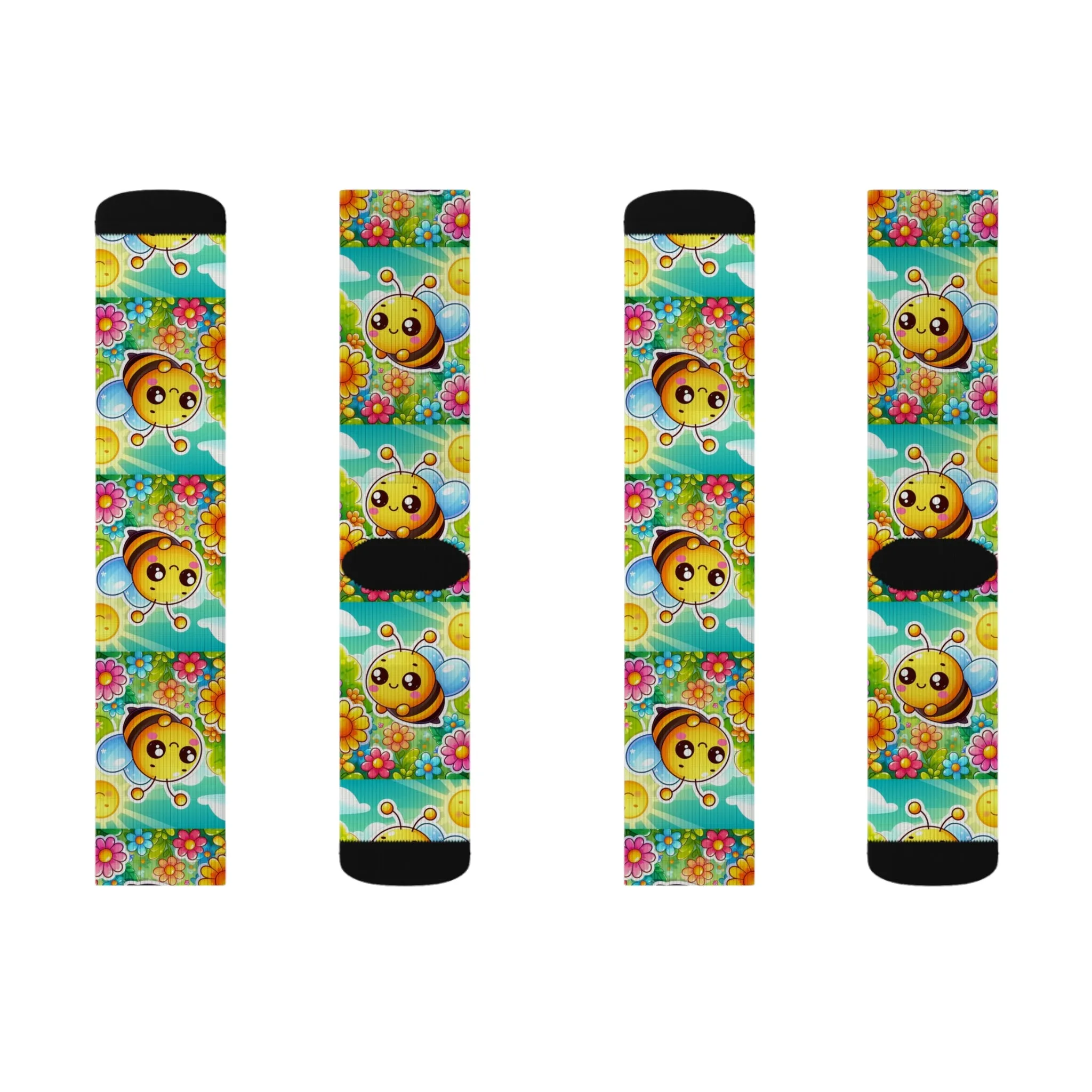 Sublimation Socks - Cute Honeybee Design