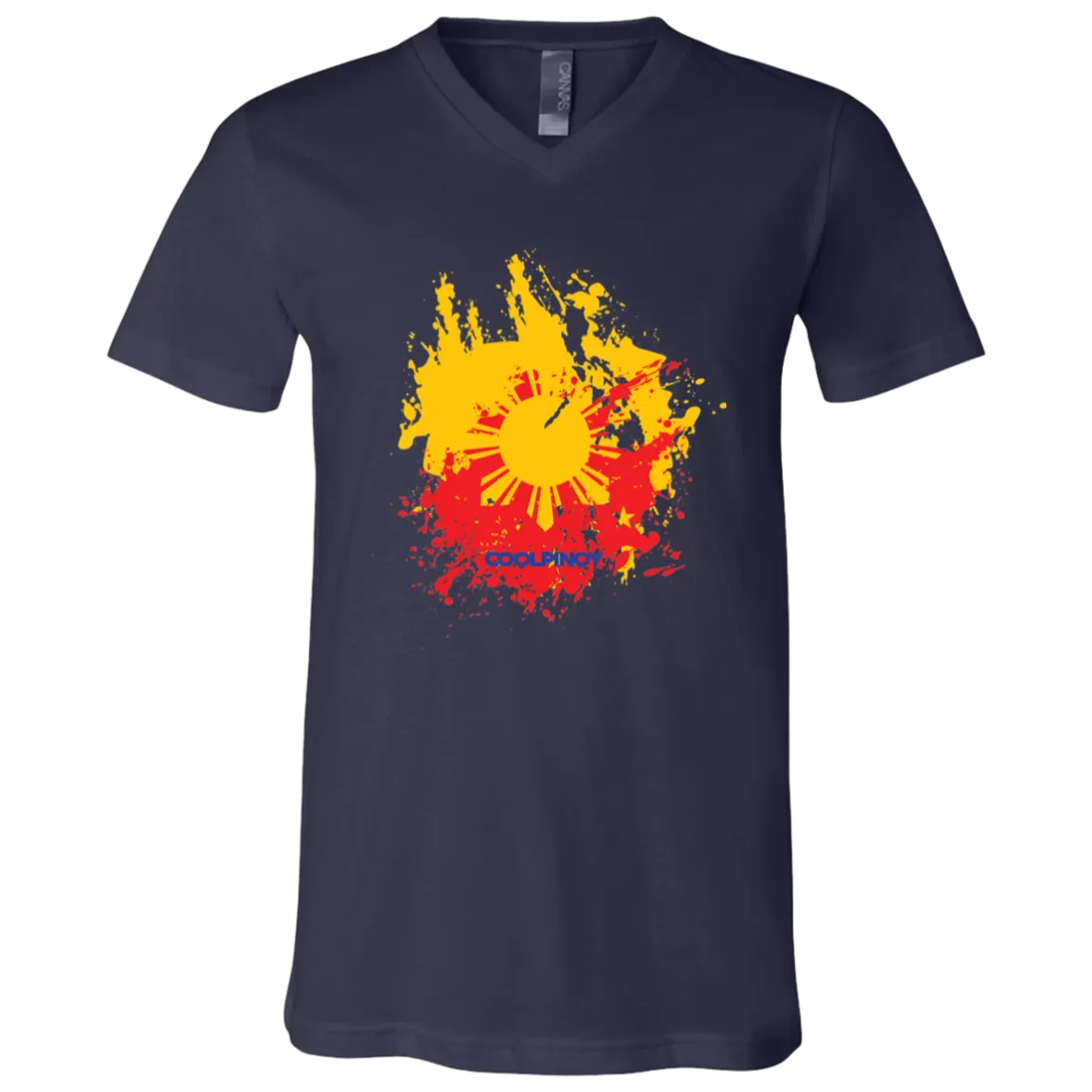 Sun and Stars Splashed Unisex Jersey V-Neck T-Shirt