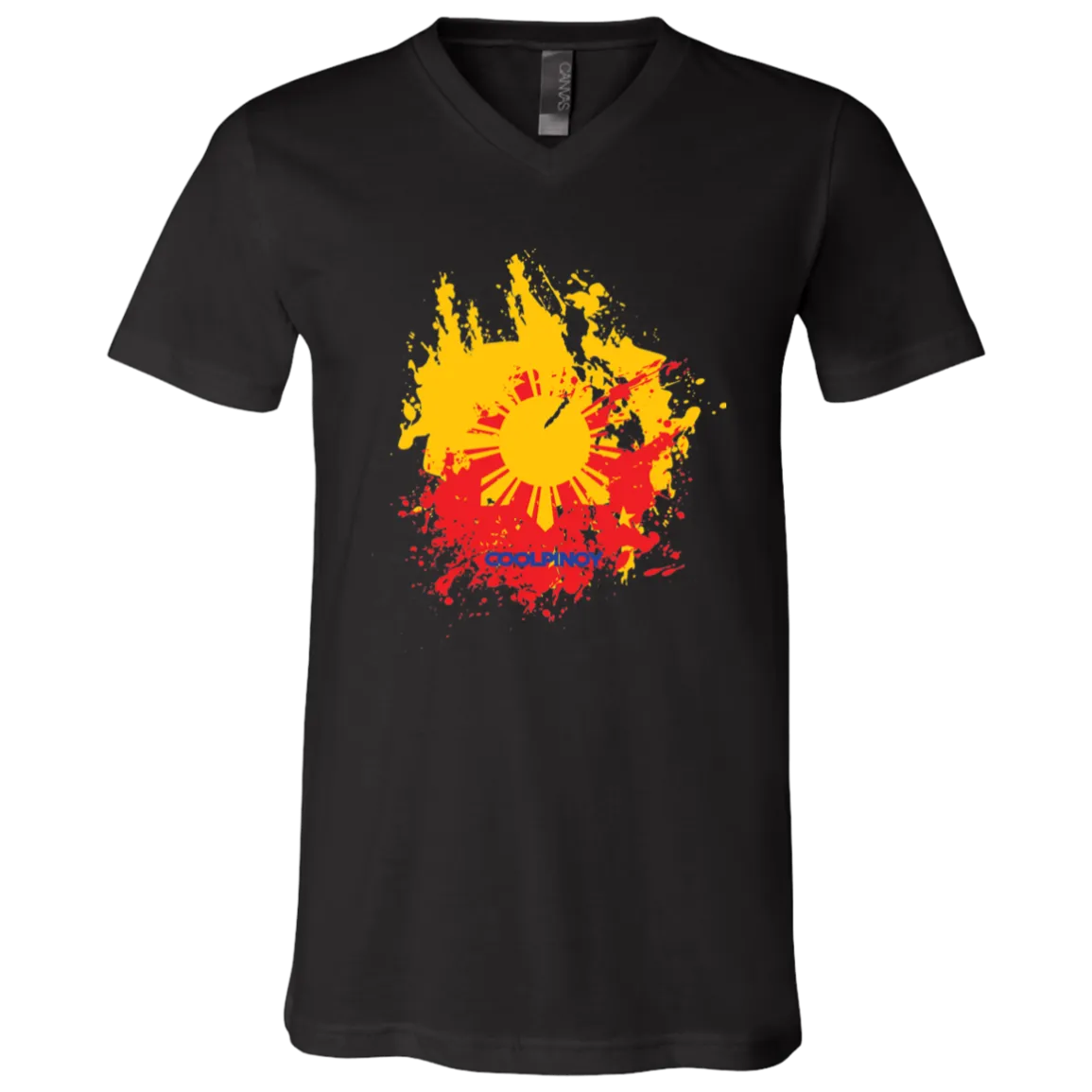Sun and Stars Splashed Unisex Jersey V-Neck T-Shirt