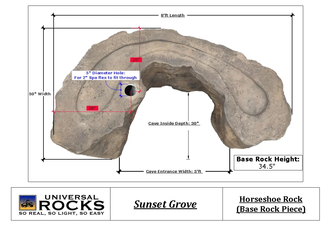 Sunset Grove - Complete Swimming Pool Waterfall Kit by Universal Rocks