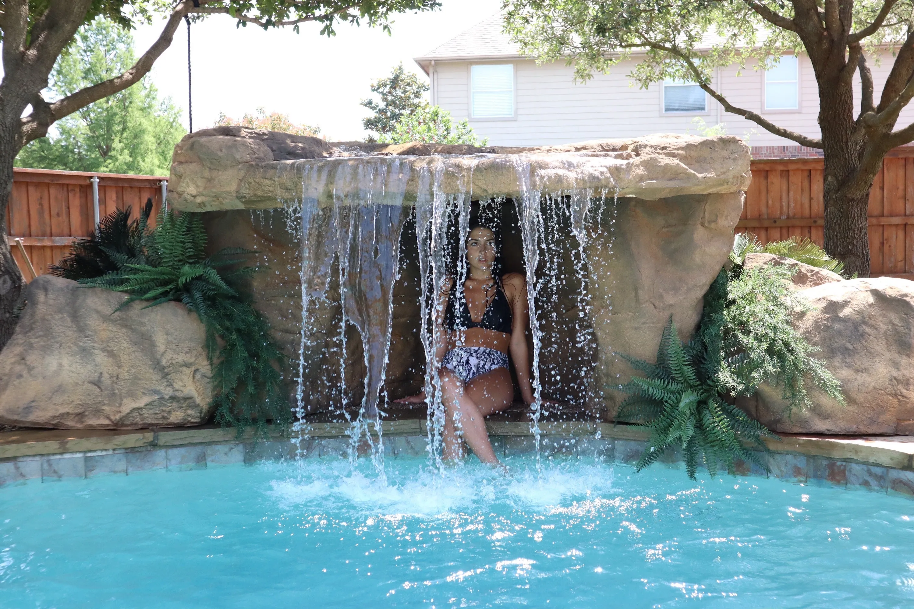Sunset Grove - Complete Swimming Pool Waterfall Kit by Universal Rocks