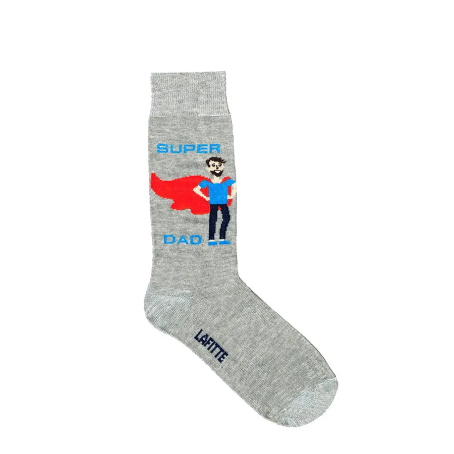 SUPER DAD SOCK - MARLE GREY