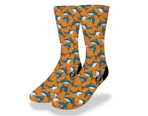 SWIMMING WITH THE SHARKS Fun Shark Socks