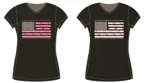 Swimwear Ladies Surf & Board Shirt Flag, Side Stripe-Water Print, Performance, UPF 50 