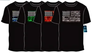 Swimwear Mens Surf Shirt US Flag Print, Performance, UPF 50 