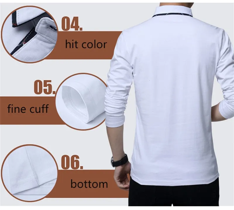 T Shirt Men Long T-shirt Turn-down Stripe Designer T-shirt Slim Fit Loose Casual Cotton T Shirt Male Plus Sizes