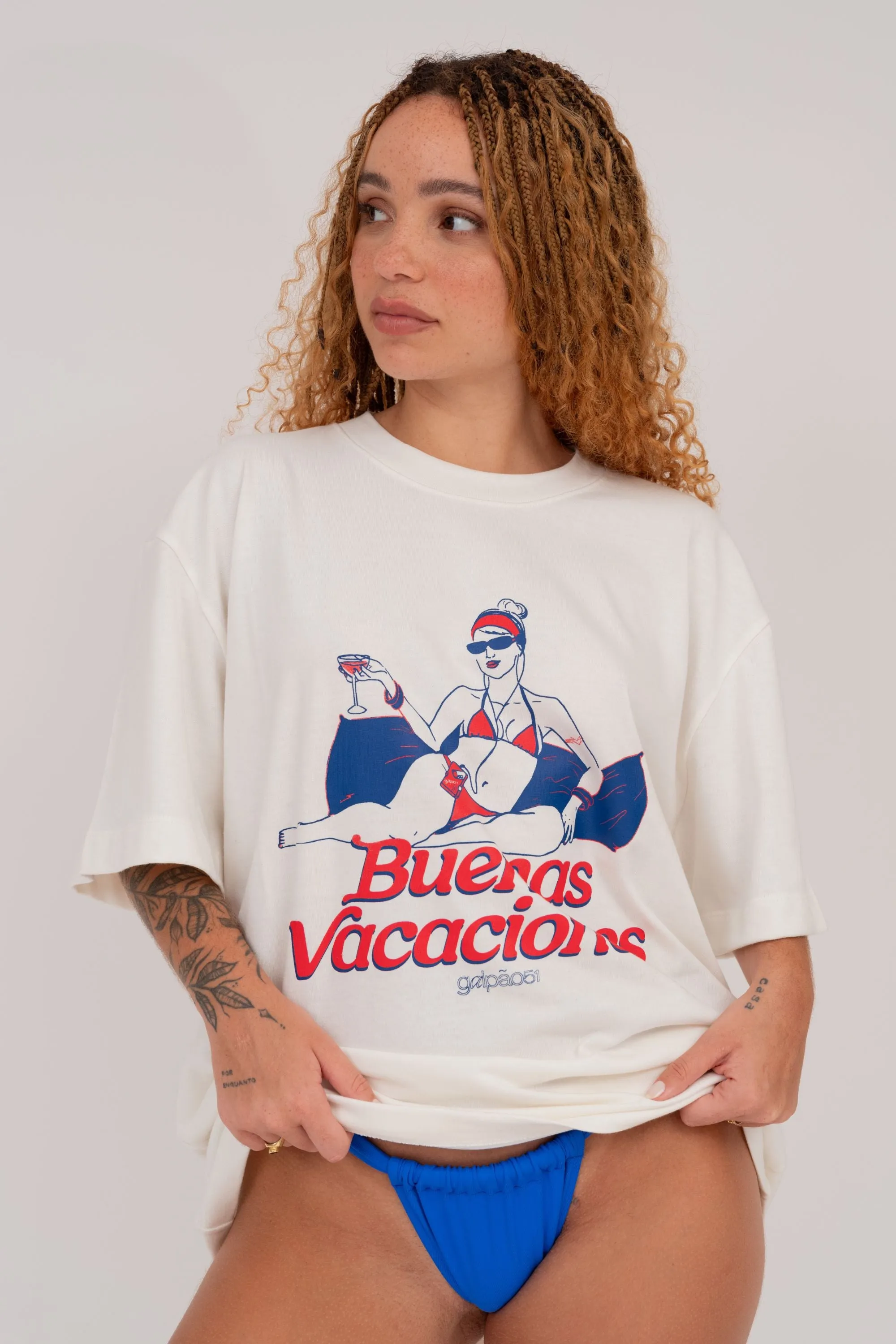 T-shirt Over Buenas Vacaciones