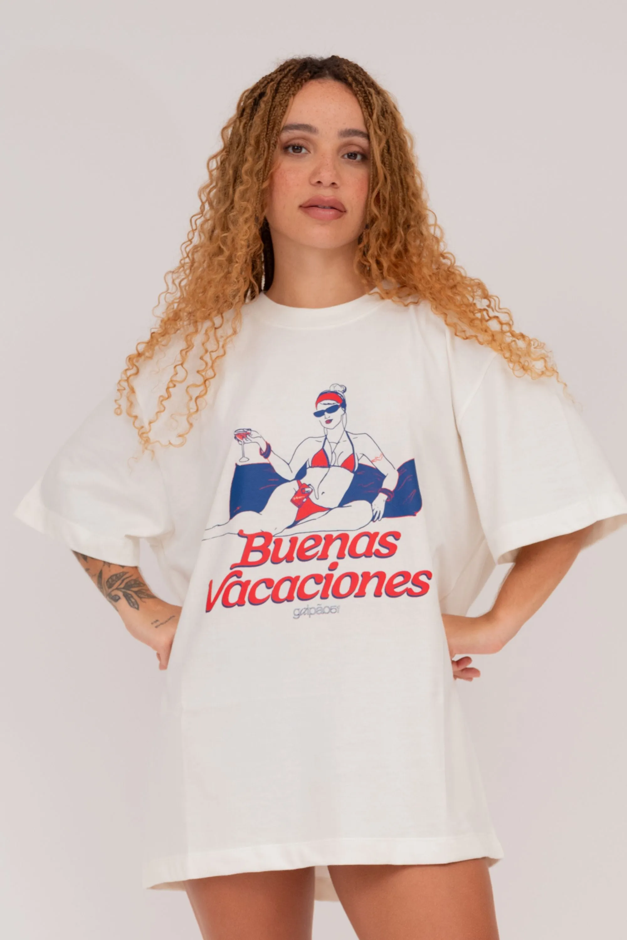 T-shirt Over Buenas Vacaciones