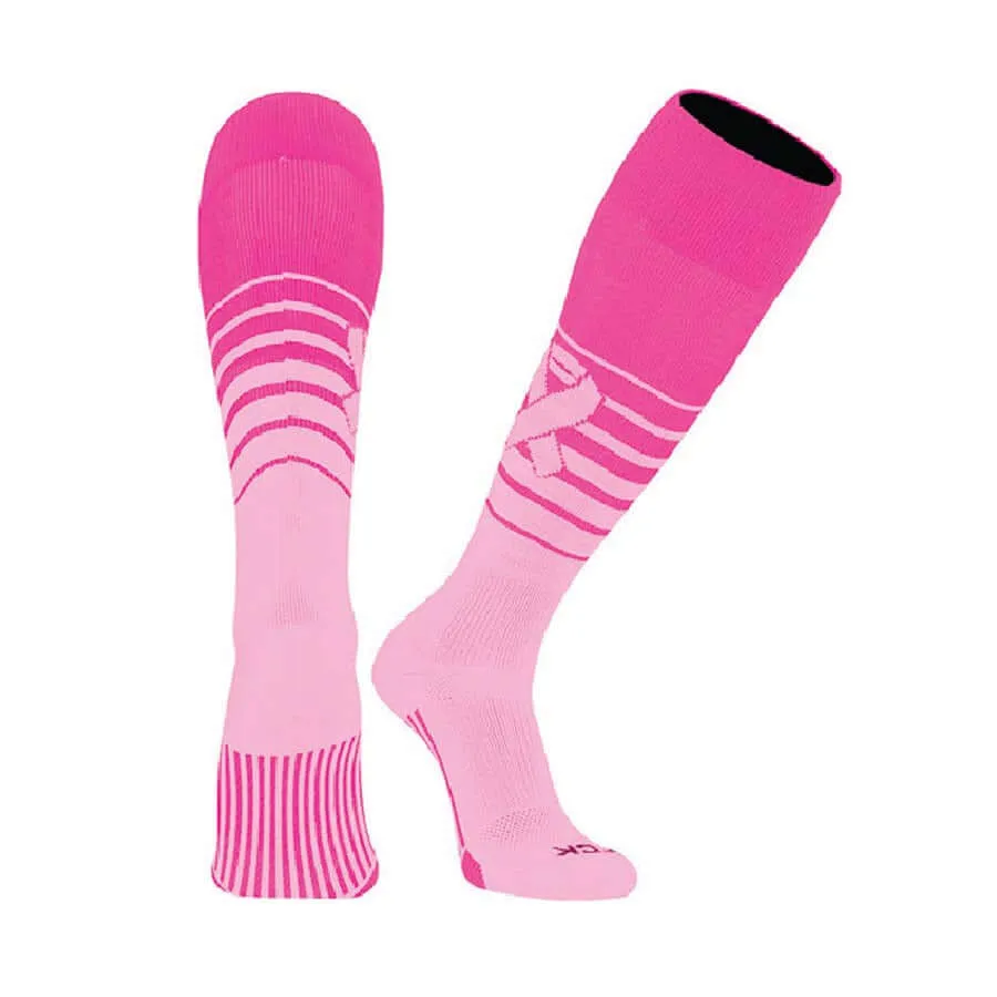 TCK Breaker Aware Breast Cancer Awareness Over the Calf Socks