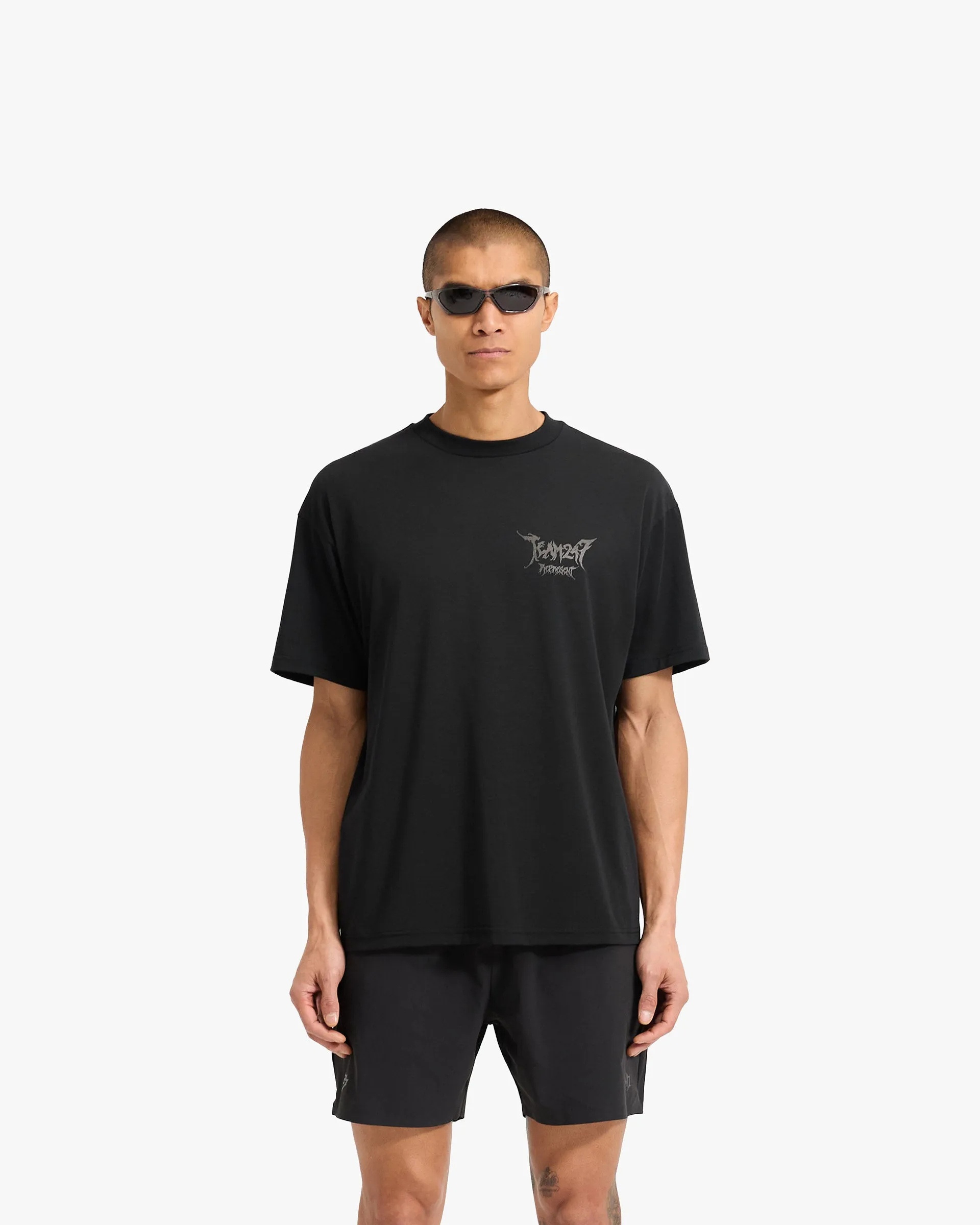 Team 247 X END Oversized T-Shirt - Jet Black