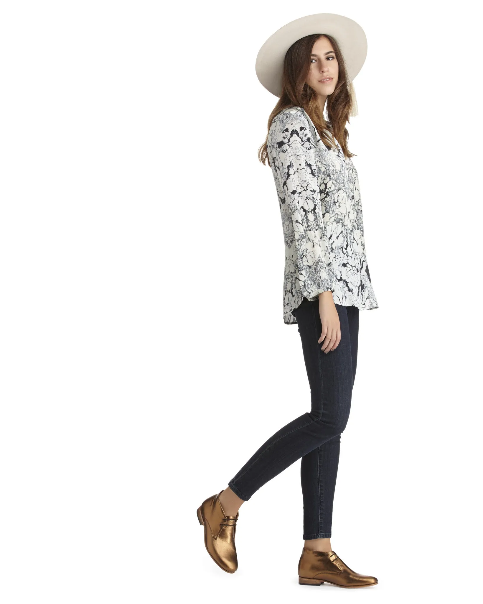 The Podolls Marble Silk Shirt