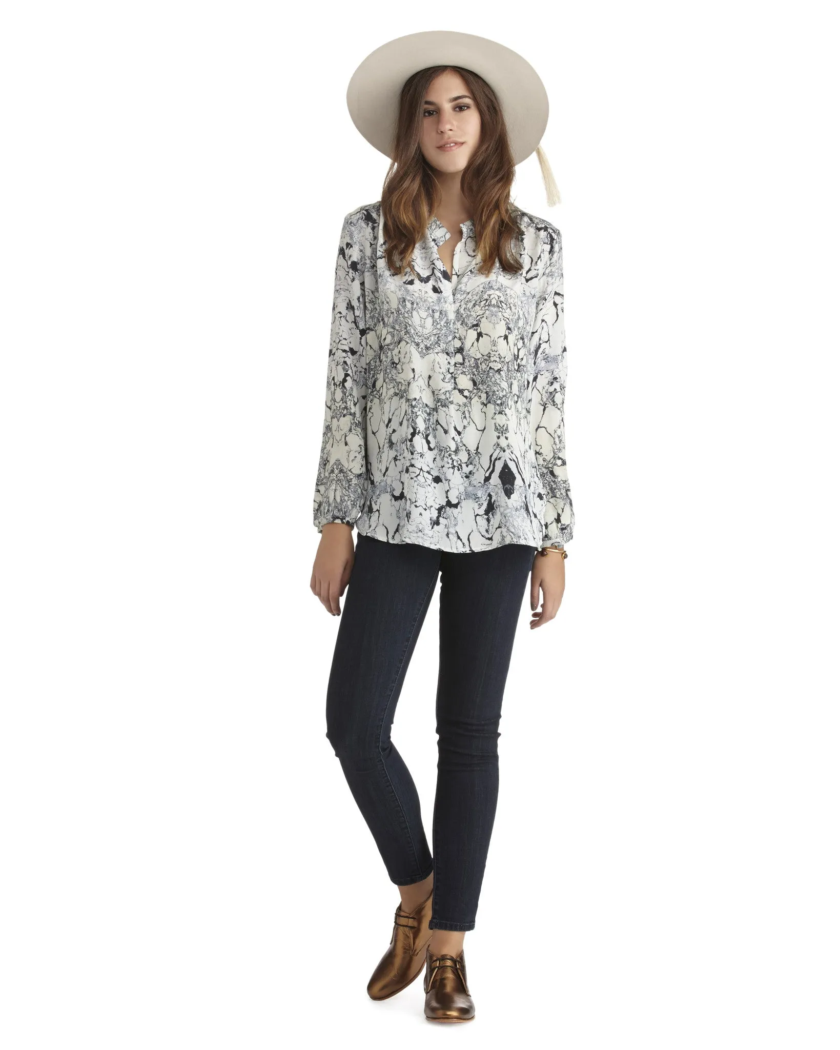The Podolls Marble Silk Shirt