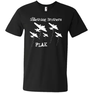 The Something Brothers FLAK Bombers Men's Printed V-Neck T-Shirt - No Background Color