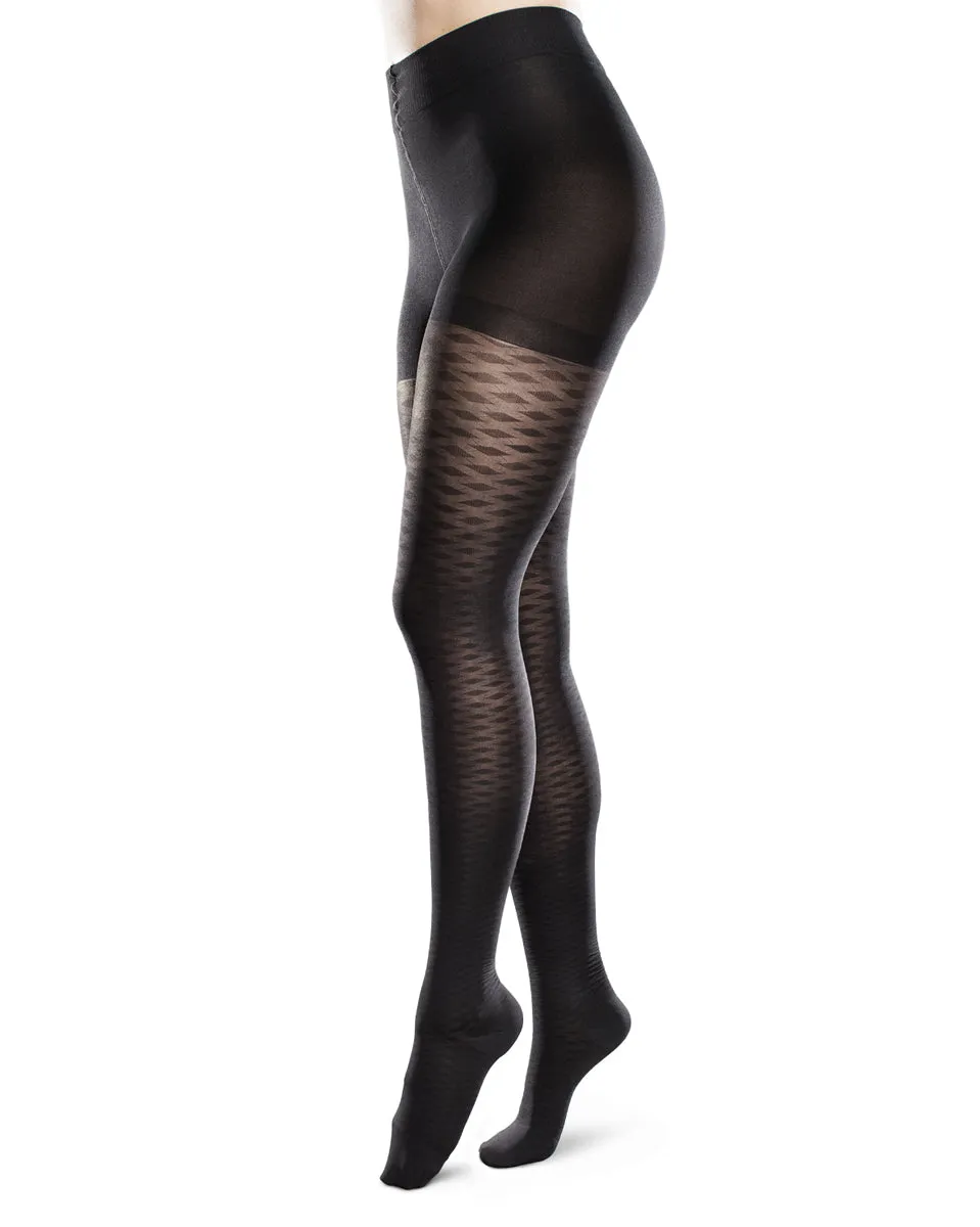 Therafirm Sheer Ease PATTERNED Women's Closed Toe Pantyhose 20-30mmHg - Clearance