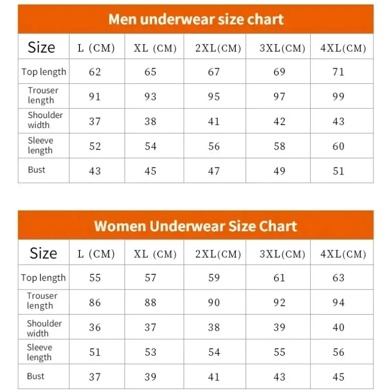 Thermal Underwear Sets Men Winter Long Johns Women Plus Velvet Thickening Inner Wear Fleece Keep Warm Lingerie Plus Size L-4XL