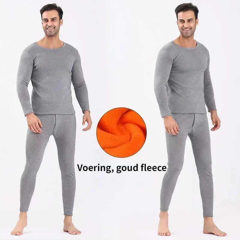 Thermal Underwear Sets Men Winter Long Johns Women Plus Velvet Thickening Inner Wear Fleece Keep Warm Lingerie Plus Size L-4XL