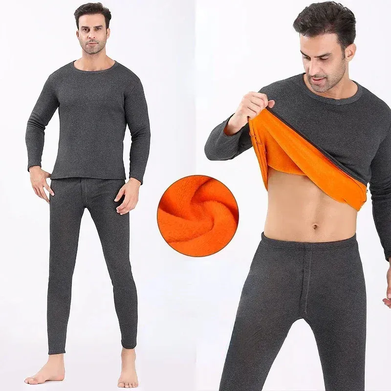 Thermal Underwear Sets Men Winter Long Johns Women Plus Velvet Thickening Inner Wear Fleece Keep Warm Lingerie Plus Size L-4XL