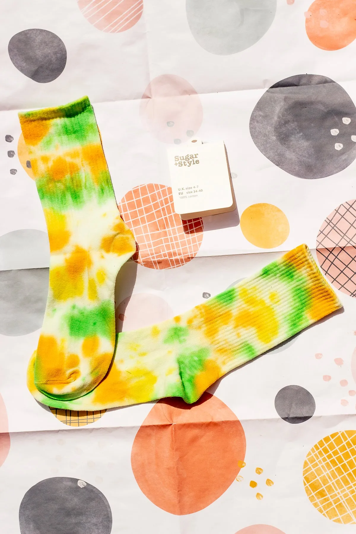 Tie Dye Ribbed Socks