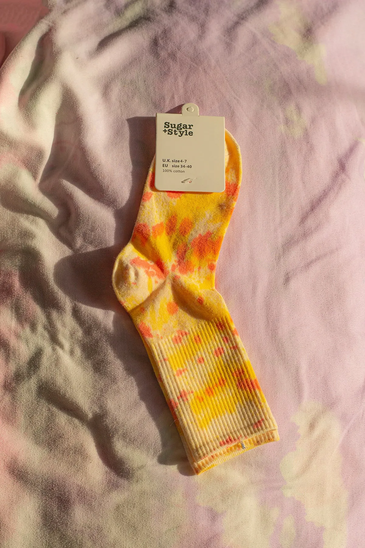Tie Dye Ribbed Socks