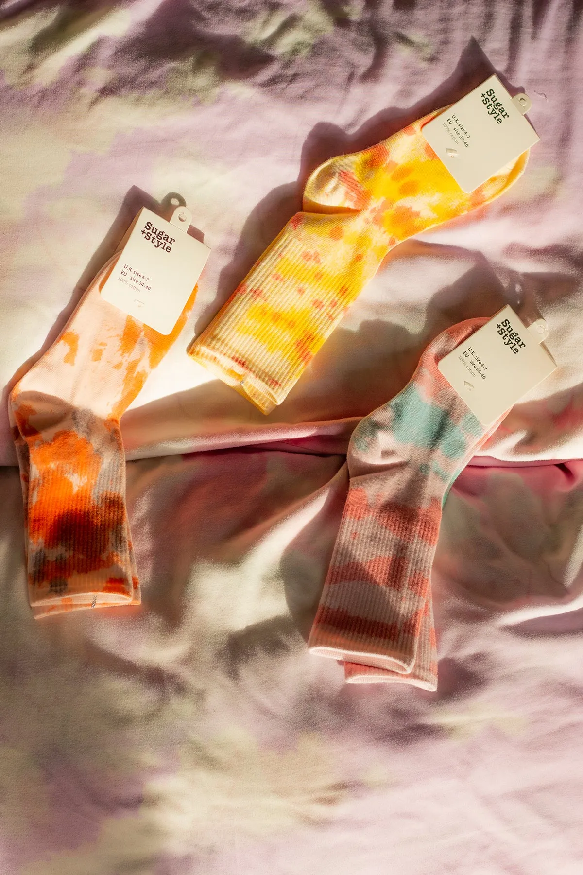 Tie Dye Ribbed Socks