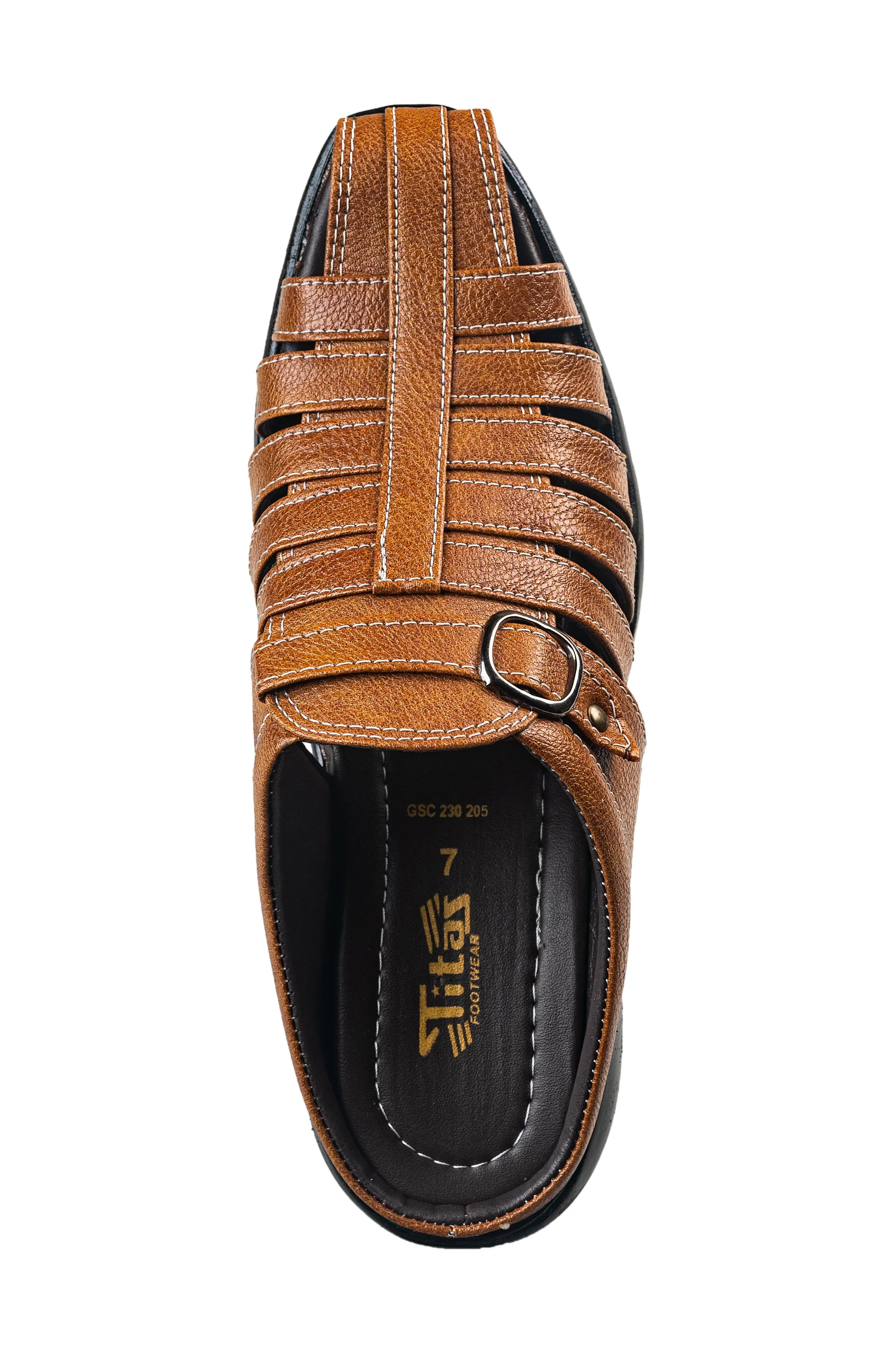 Titas Gents Light Tan Chappal