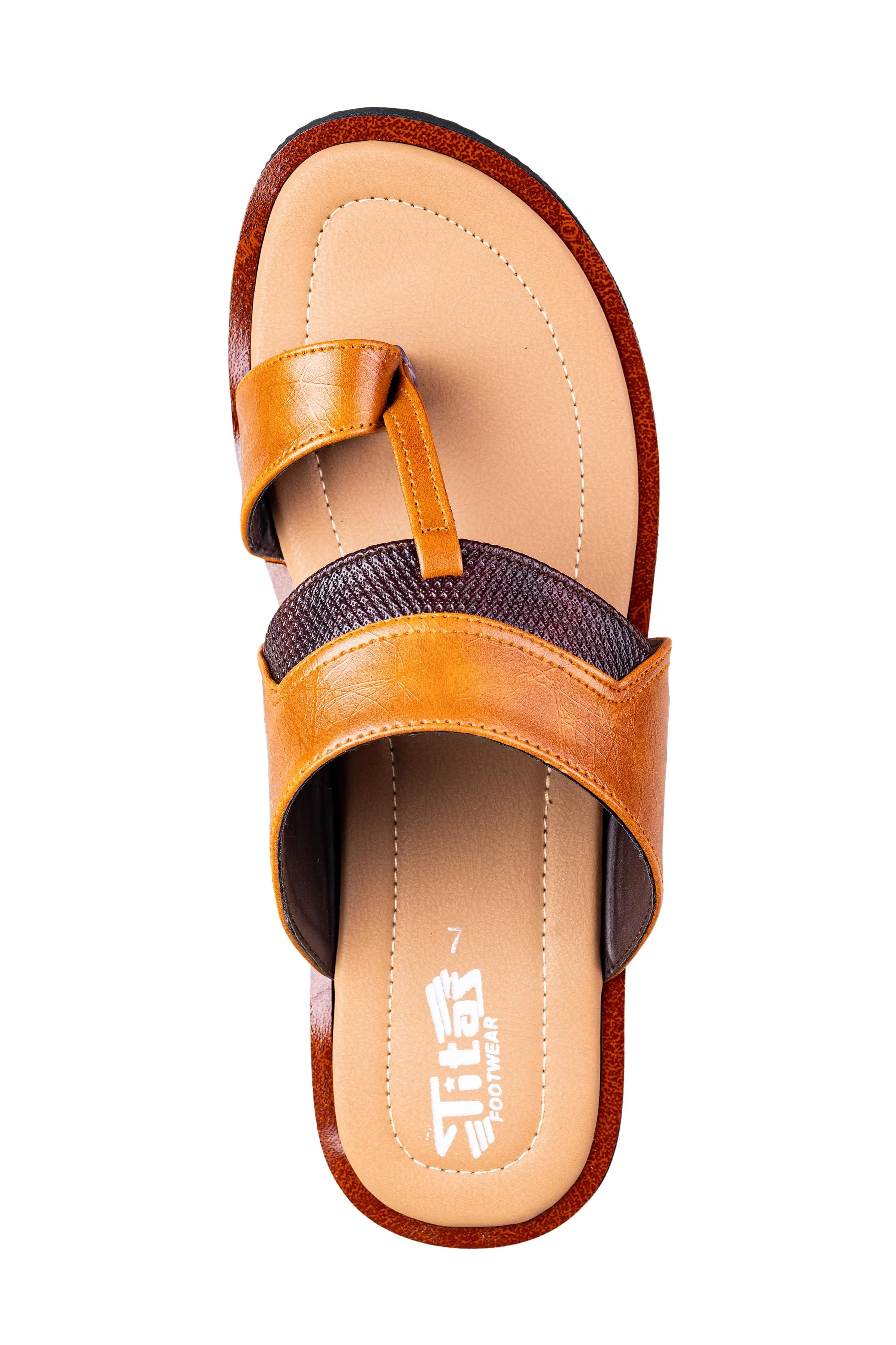 Titas Gents Tan / Brown Chappal