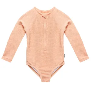 Toddler Girls UPF 50  Peach Rash Guard