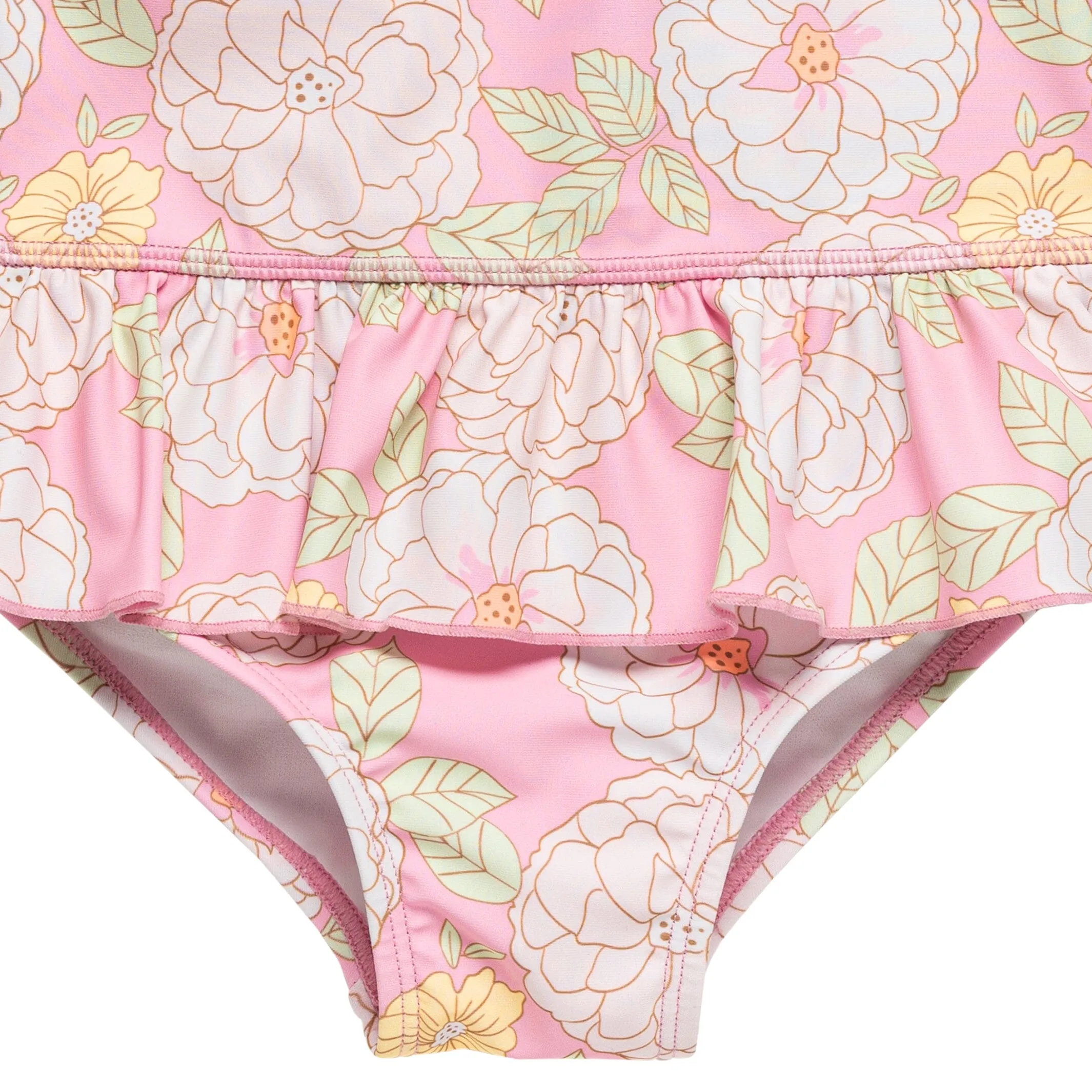 Toddler Girls UPF 50  Peonies Rash Guard
