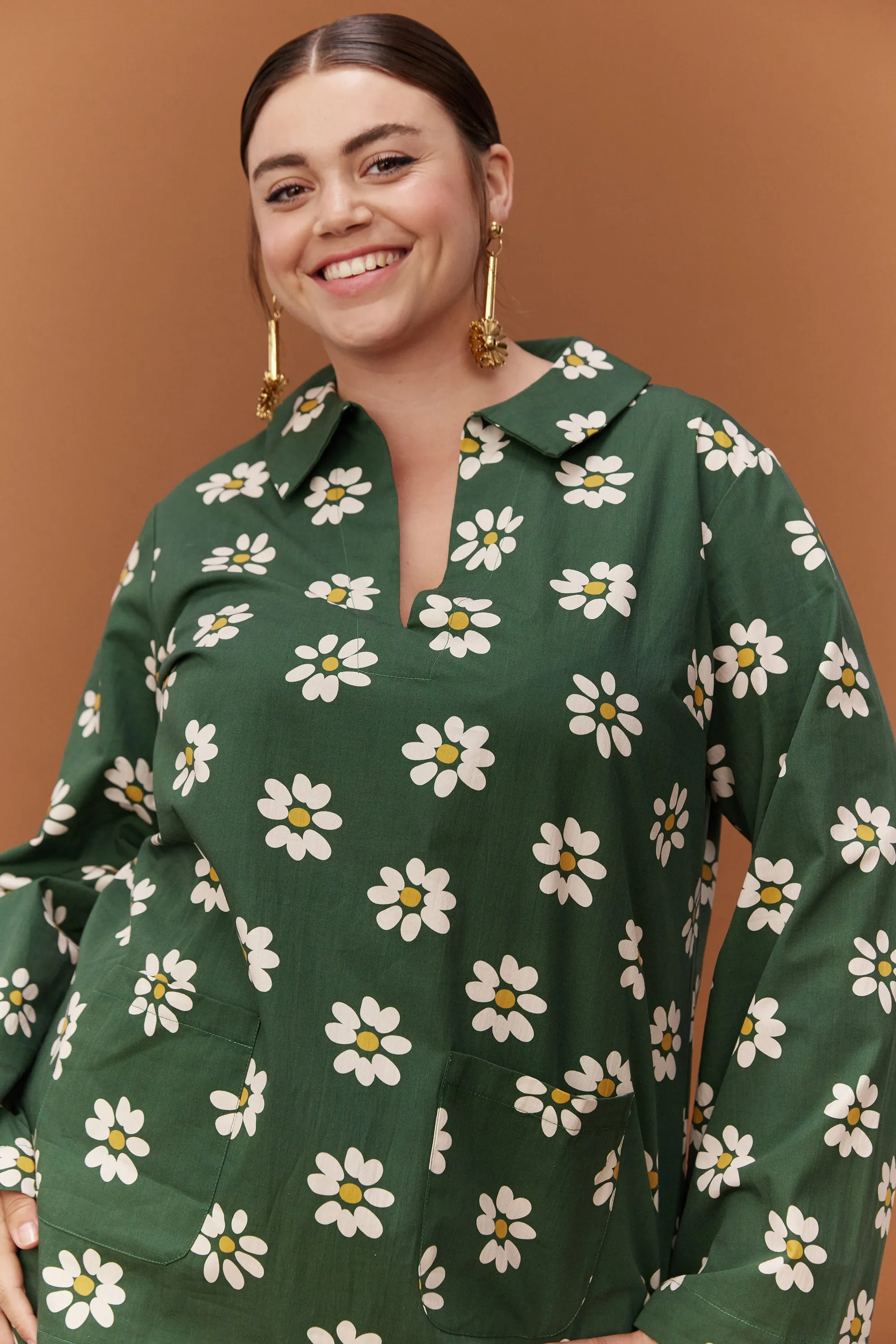 TOP LIBERTE GREEN DAISY