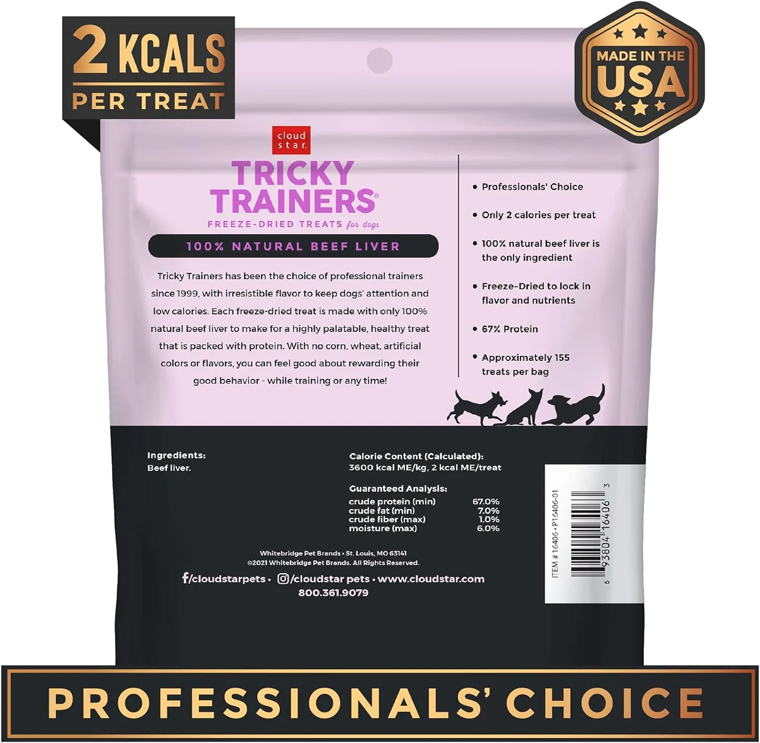 Tricky Trainers Freeze-Dried Dog Treats with Beef Liver - 3oz & 6oz