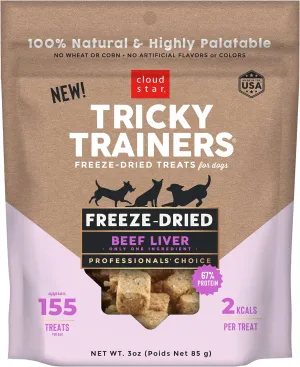 Tricky Trainers Freeze-Dried Dog Treats with Beef Liver - 3oz & 6oz