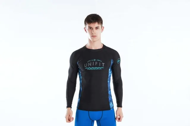 TSMC UV Protect Surfing Rash Guard Men Swimwear Long Sleeve Swimsuit Mens Rashguard Surf Shirt For Swimming Sail drop shipping