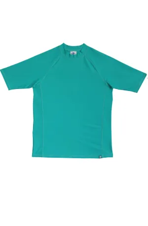 TURQUOISE Men Green Short Sleeve Rash Top