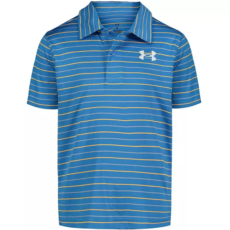 Under Armour Boy UA MatchPlay Stripe Polo - Viral Blue
