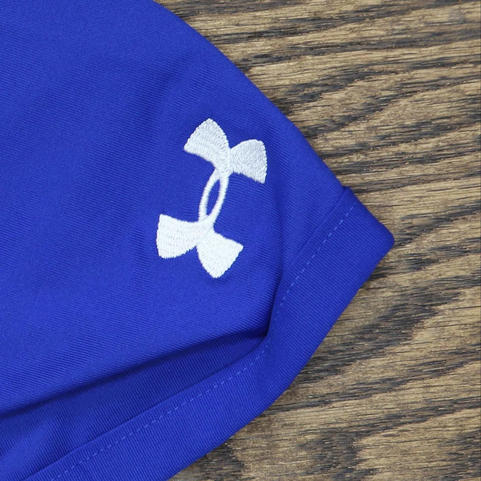 Under Armour Mens Heat Gear Loose Knit Short Sleeve Henley Shirt Royal Blue 3XL