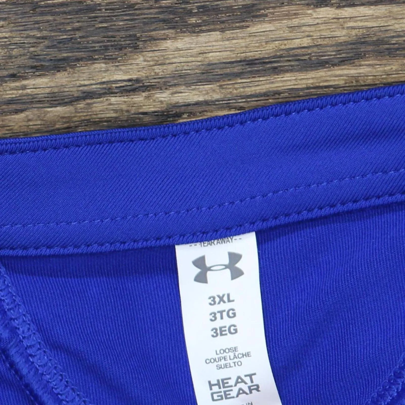 Under Armour Mens Heat Gear Loose Knit Short Sleeve Henley Shirt Royal Blue 3XL