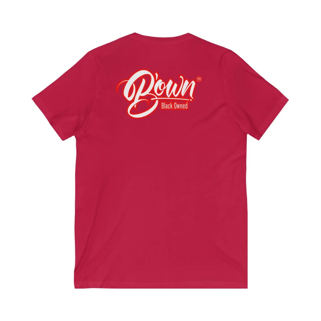 Unisex Jersey Short Sleeve V-Neck Tee