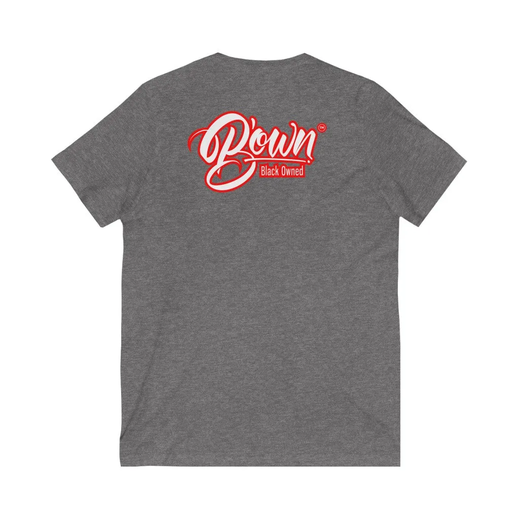 Unisex Jersey Short Sleeve V-Neck Tee