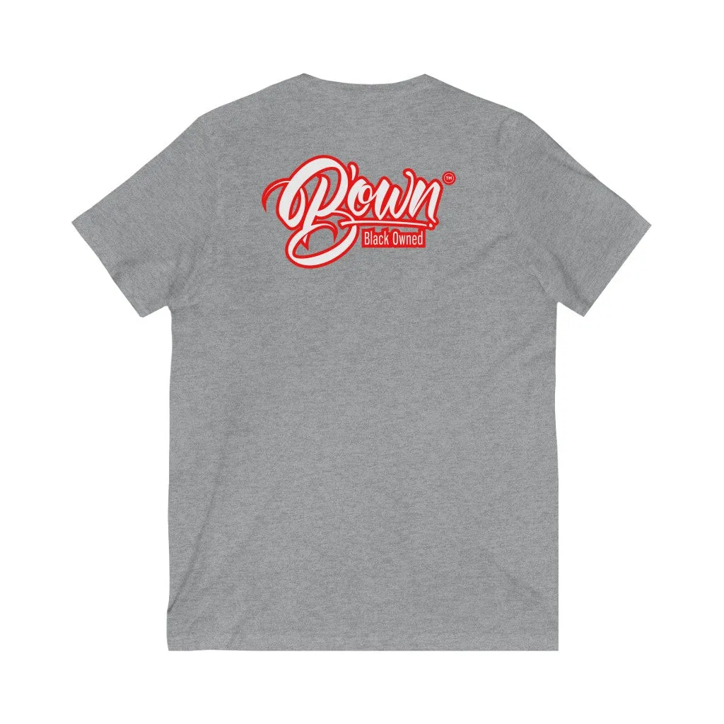 Unisex Jersey Short Sleeve V-Neck Tee