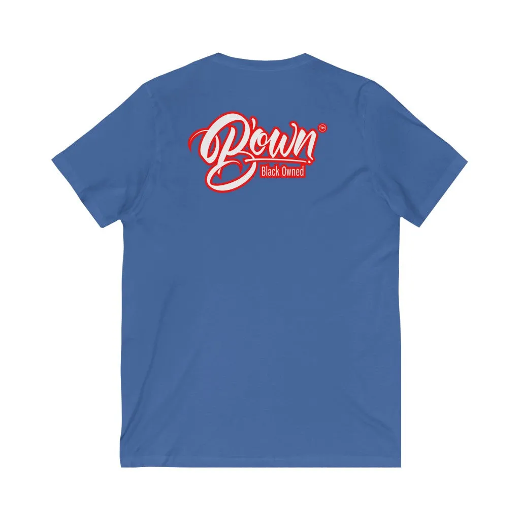Unisex Jersey Short Sleeve V-Neck Tee