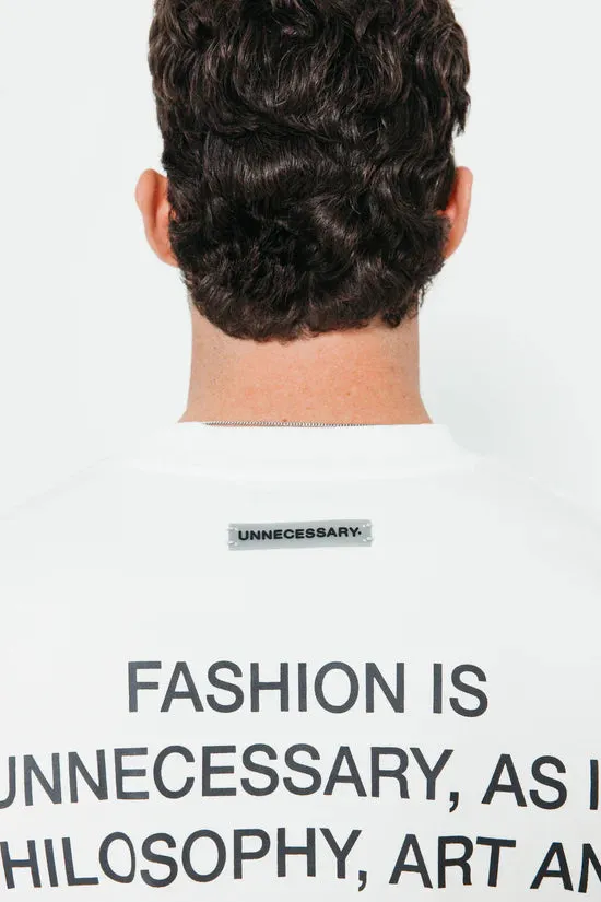UNNECESSARY Survival Tee Bone White