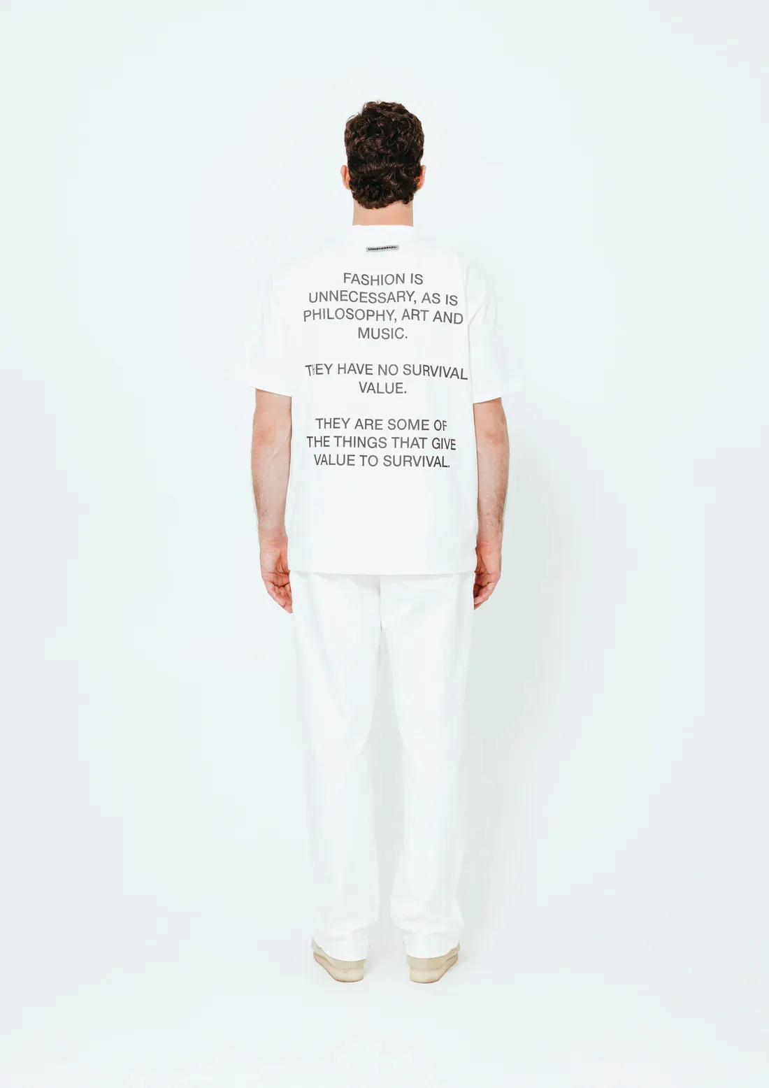 UNNECESSARY Survival Tee Bone White