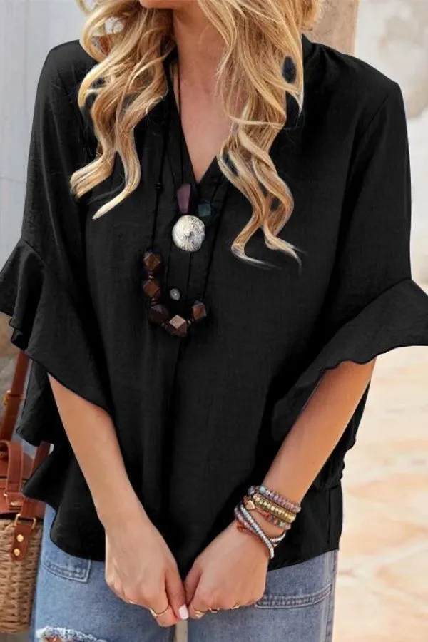 V Neck Half Sleeve T-shirt
