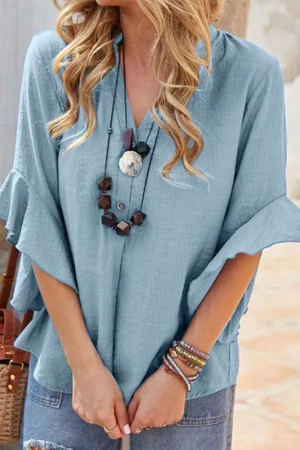 V Neck Half Sleeve T-shirt