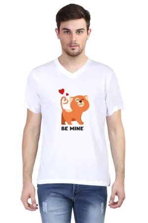 V Neck T-Shirt (Men) - Be Mine Valentine (2 Colours)