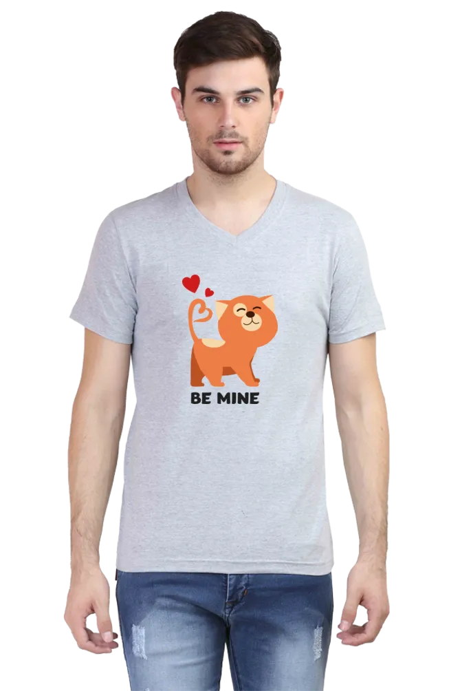 V Neck T-Shirt (Men) - Be Mine Valentine (2 Colours)