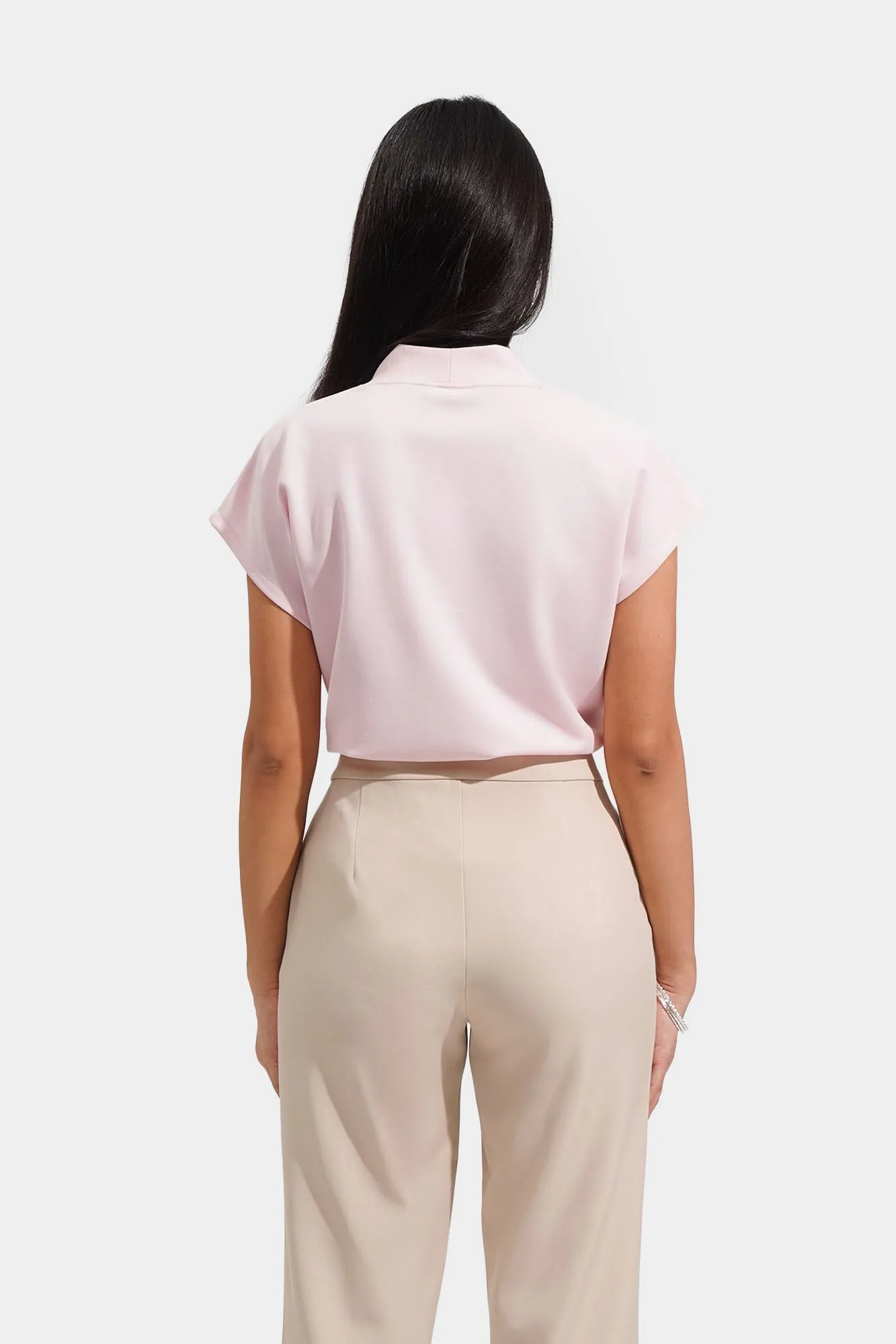 V-Neck Tee with Extended Sleeves