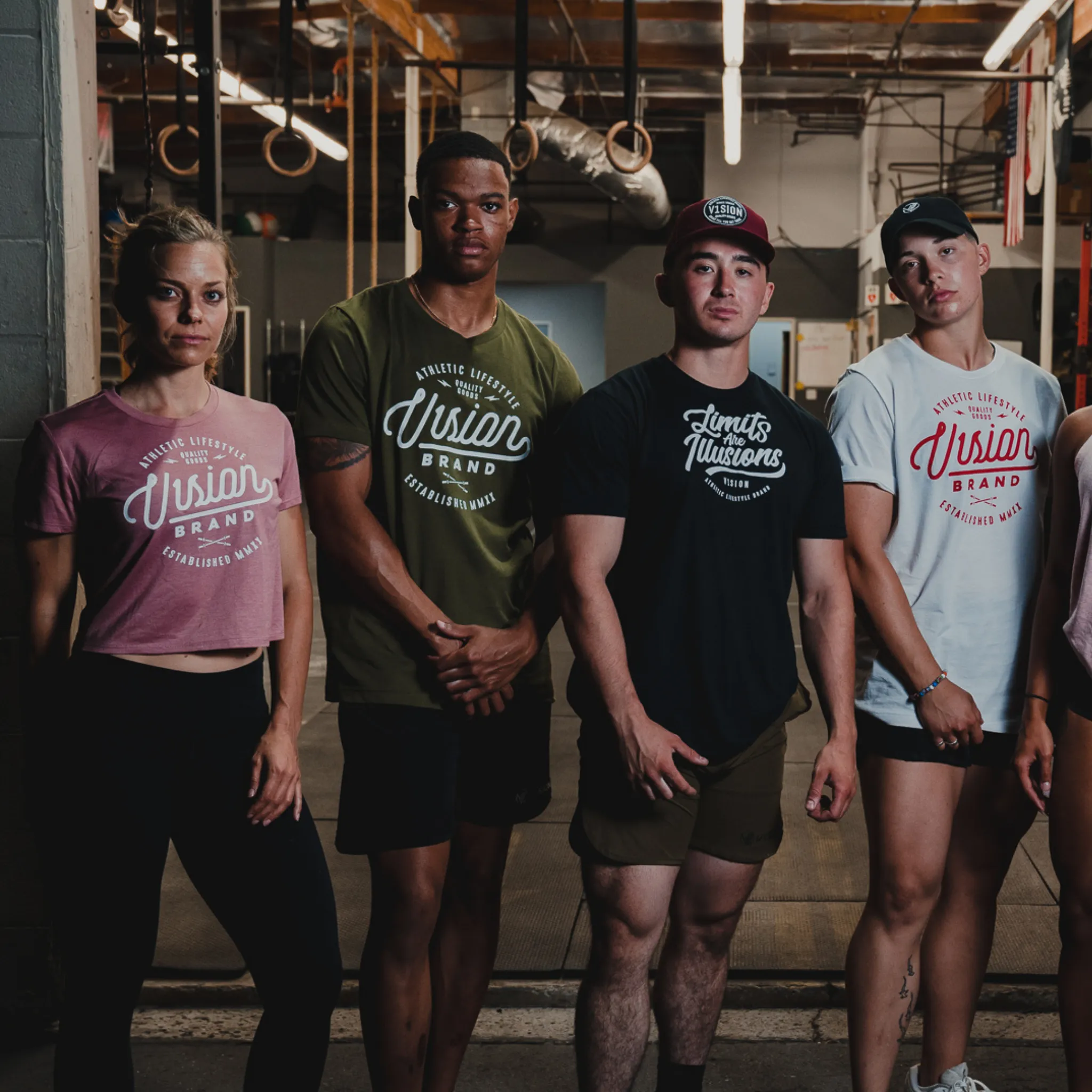 V1SION Barbell Logo Crop Top