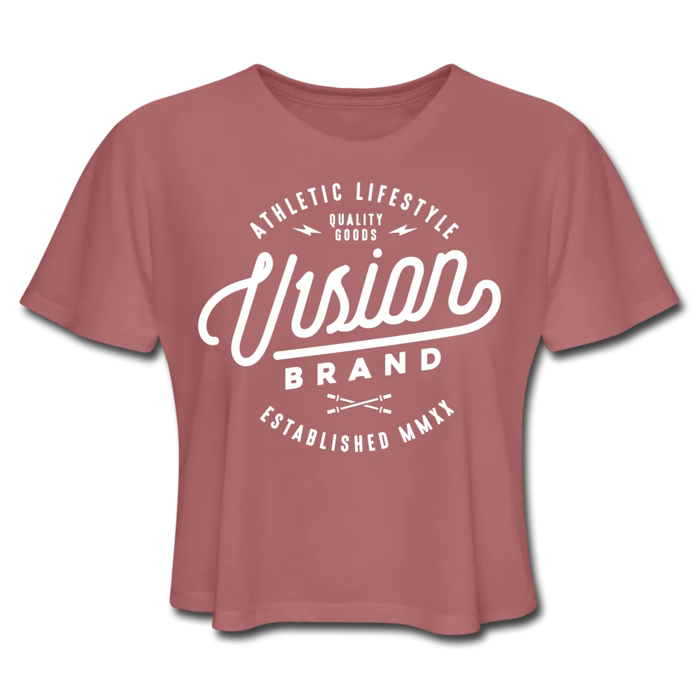 V1SION Barbell Logo Crop Top